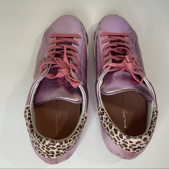 Philippe Model leopard-print pink sneaker - Picture 8 of 10